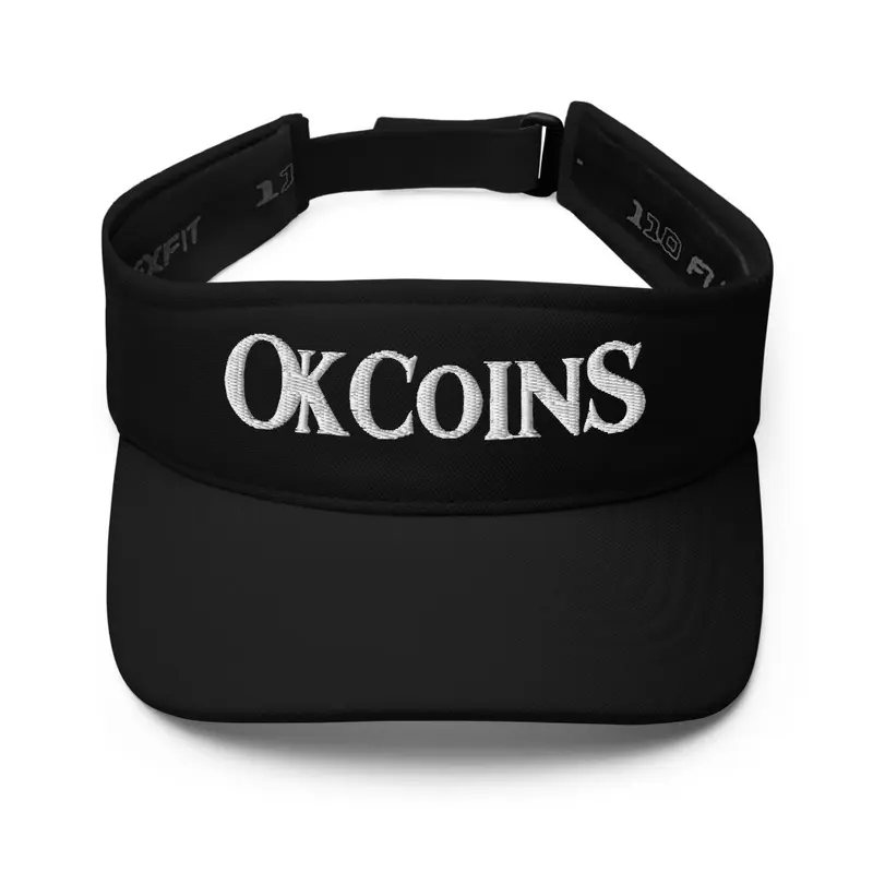 OK Coins Black Visor with White Letters